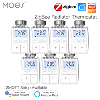 MOES Tuya ZigBee3.0 Radiator Actuator Valve Smart Thermostat Temperature Controller Internal Sensor TRV Voice Control with Alexa