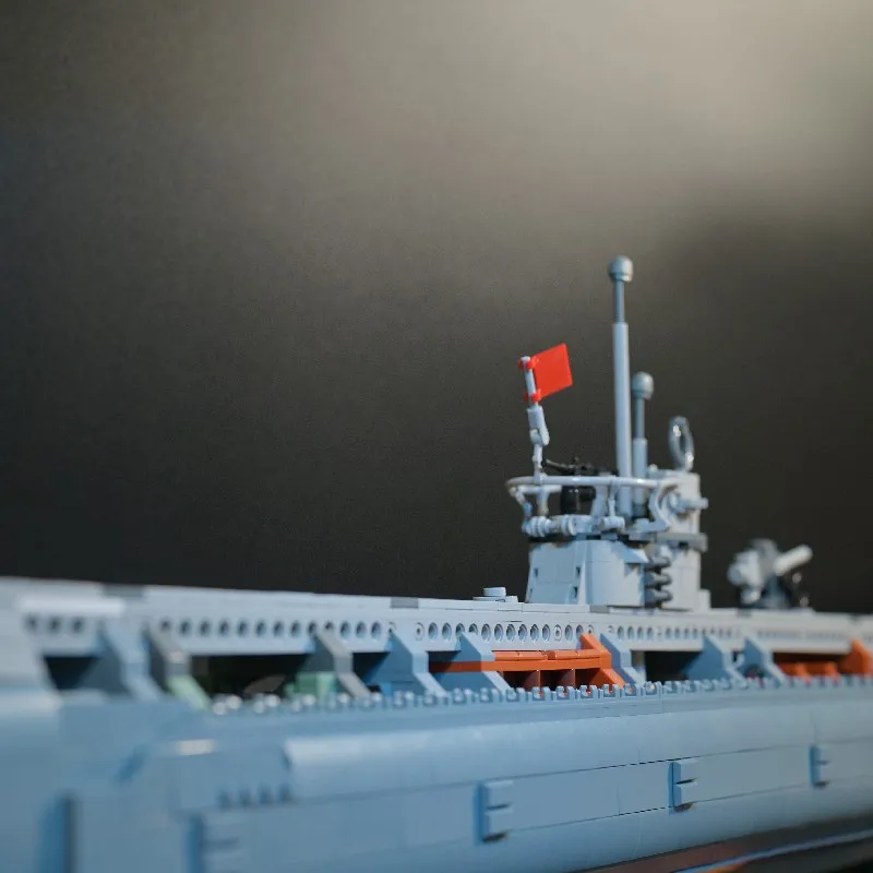 6112PCS WW2 Tecnico Militare VIIC U-552 Sottomarino Building Blocks Navy Corazzata Nave Da Guerra Modello di Mattoni Kit Giocattolo Per Adulti Regali Per Bambini