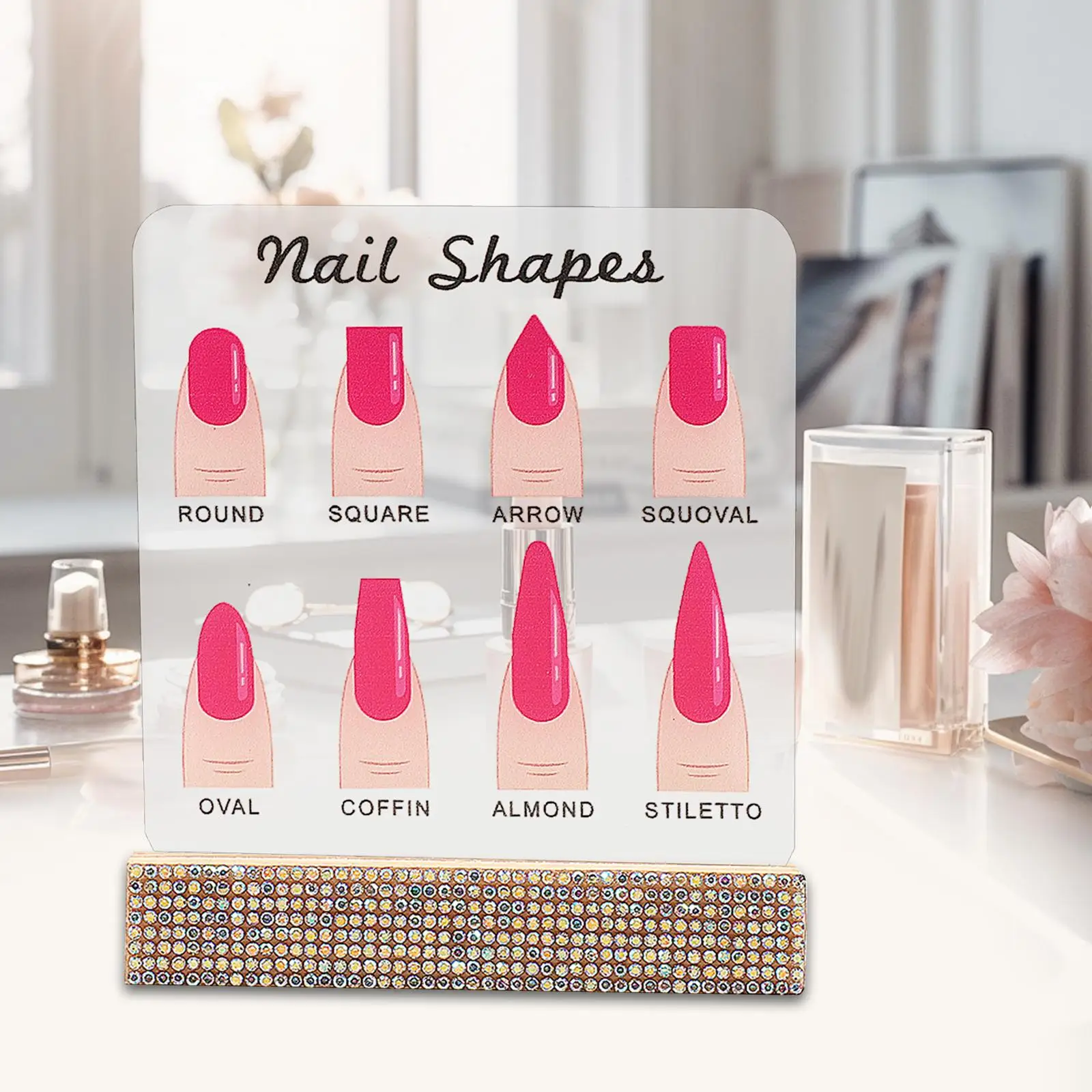 Tabellone per nail art Strumento per manicure fai-da-te 10,5x2,7x11,5 cm Cartello multifunzionale