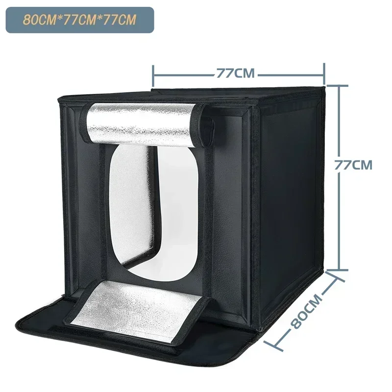 Boîte de Studio Photo, boîte à lumière Portable, prise de vue sur table, toile de fond en PVC, tente de photographie, boîte à lumière, ensemble d'affichage 30/40/45/65/80cm