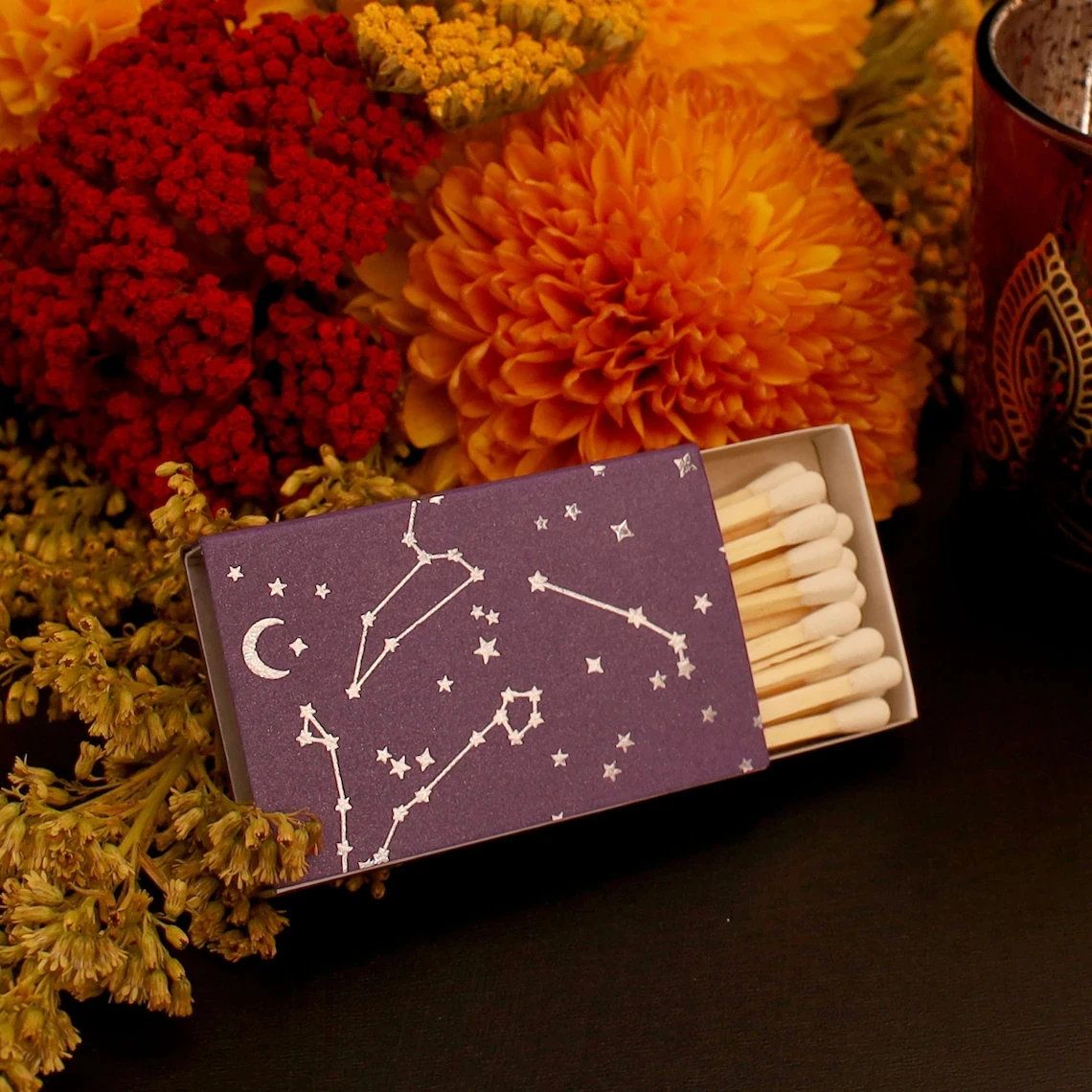 Personalized Starry Matchboxes-Constellation Pattern Wedding Matches, Custom Matchbox, Match Box Favor, Birthday, Graduation, Ba