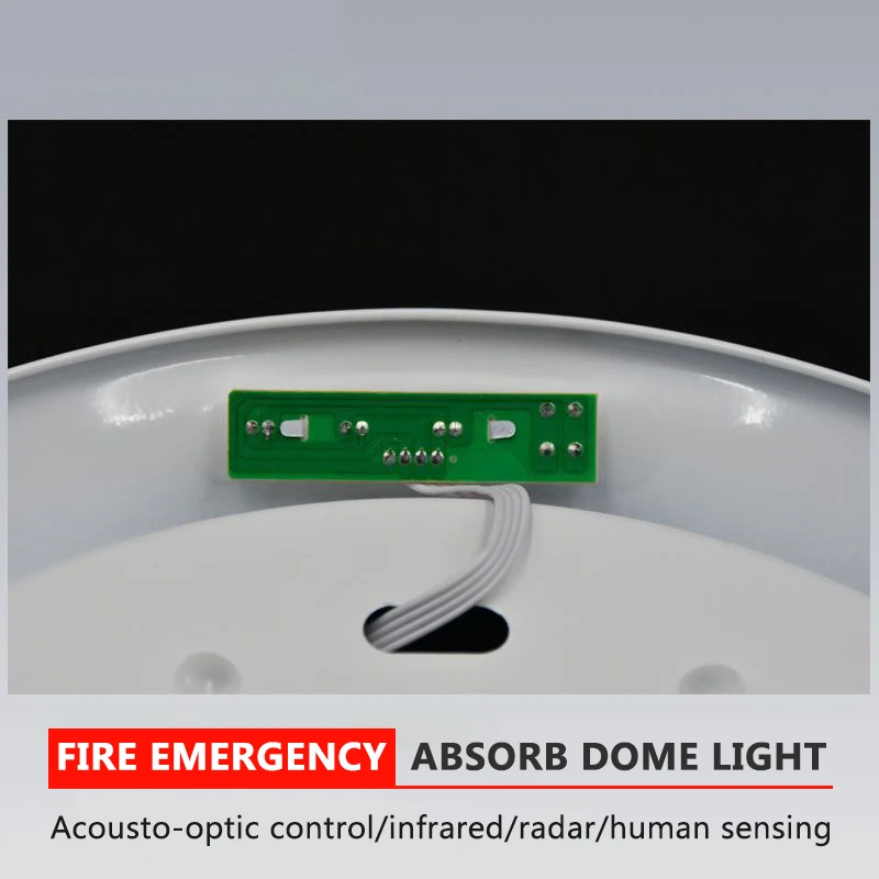 12W Strong Start Fire Passage Ceiling Stair Emergency Radar Bread Sound Voice Controller PIR Passed Surface Mounted Light IP20