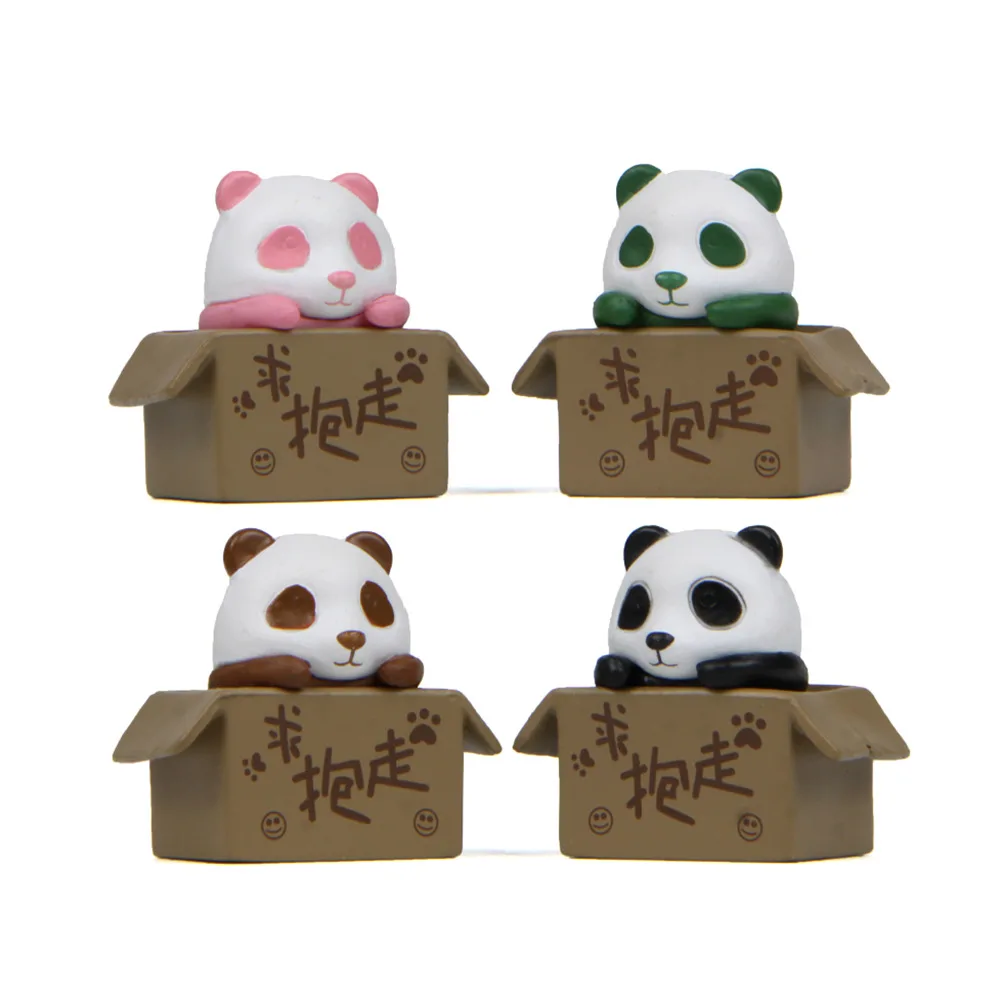 

4Pcs Lovely Creative DIY Handmade Cute Panda Baby Dolls for Gardening and Landscaping