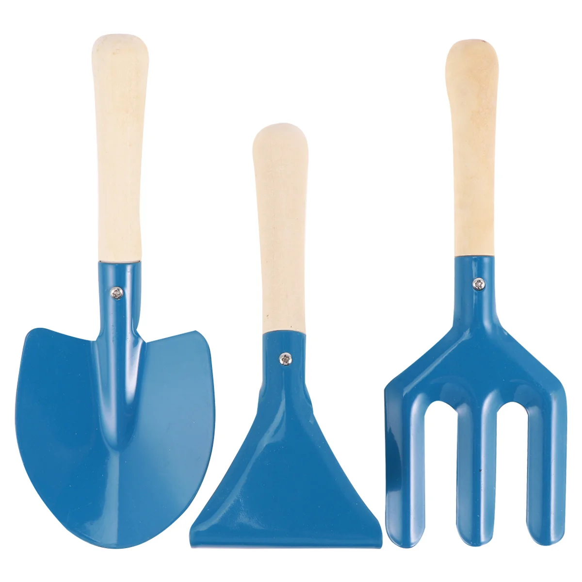 3-częściowy zestaw mini narzędzi ogrodniczych dla dzieci, niebieski, do bonsai, sadzenia w doniczkach, zabawy w piasku, grabienia, kopania, aktywności, zestaw do sadzenia roślin, dla dzieci