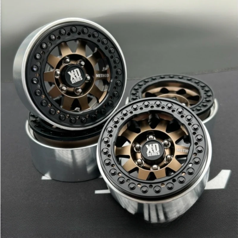 

4pcs 1.9 Inch 2.2 Inch Water Drop Metal Wheel Hub for 1/10 RC Crawler Car VP Fenghuang SCX10 TRX-4 TRX6 90046 RC4WD D90 Cherokee