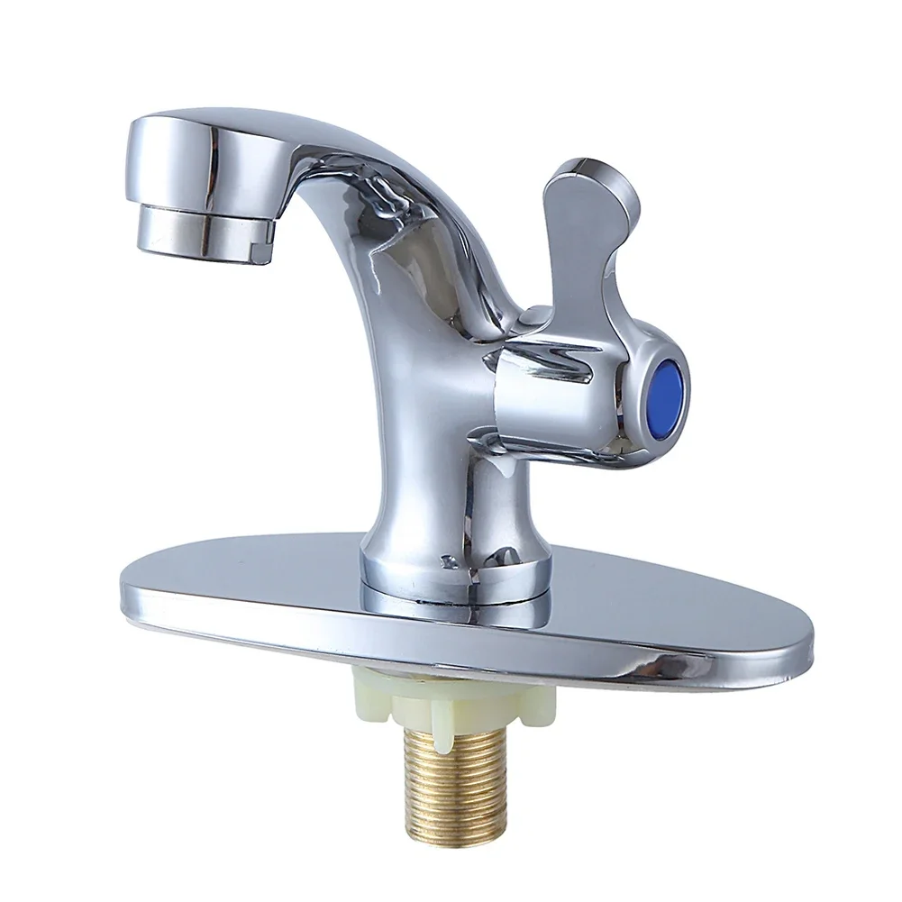 

1 Set Kitchen Faucet Zinc Alloy Bathrooms Decorative Cover For Kitchens Kitchen Faucet Silver Single Cold Water