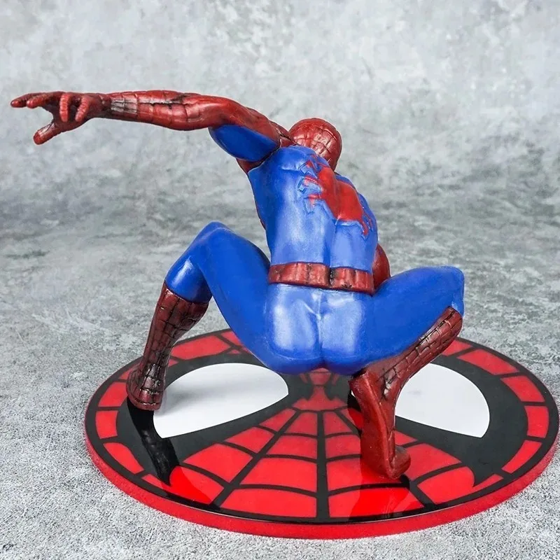 MINISO أنيمي الكرتون السم الرجل العنكبوت الرجل الحديدي البلاستيك عمل نموذج لجسم مع قاعدة ألعاب أطفال الأولاد دمية الهدايا #4