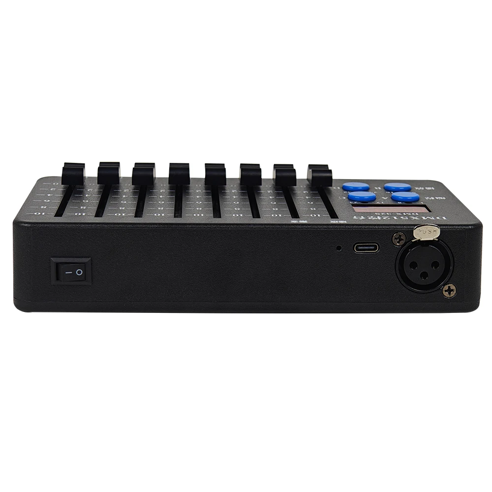 Mini controlador dmx512 recarregável 32ch com função dmx sem fio controlador de luz de palco alimentado por bateria