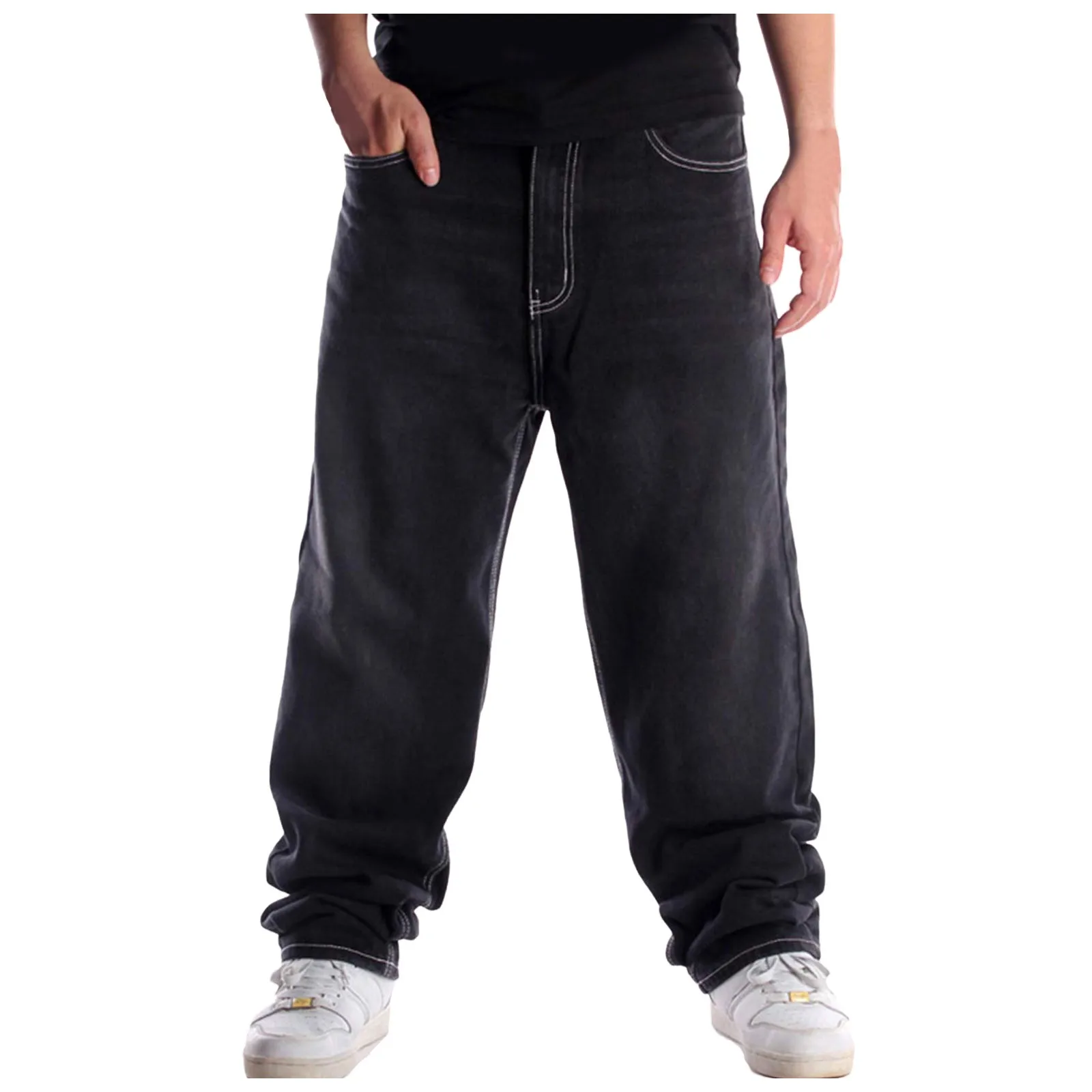 Male Street Dance Skateboard Pants Street Loose Hip Hop Jeans Mens 505 Straight Fit