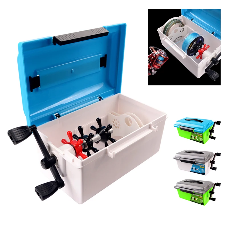 ILURE Portable Fishing Line Winder Box Fishing Line Tool Storage Box Spinning Reel Spooler Fishing Tackle Wire Changer Equipment