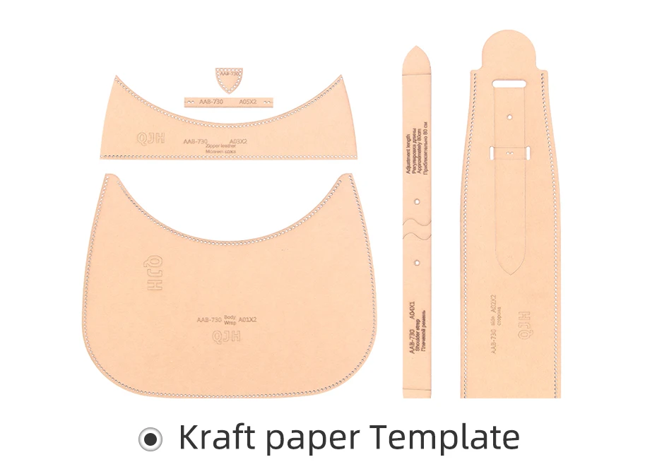 Damen Unterarmtasche One Shoulder Bag Handtasche Acryl Vorlage Ledermuster DIY Leder Handwerk Muster mit Loch Vorlage Sewin – Detail 1