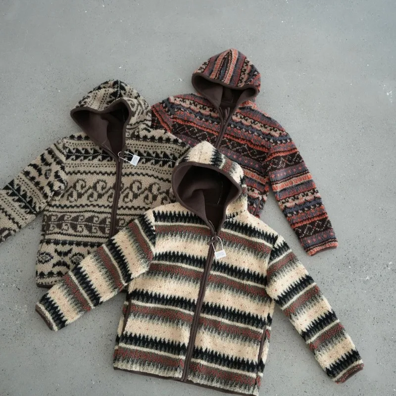 

Зимний новый флисовый пуловер с капюшоном для мужчин и женщин, в едином стиле, ретро, теплая, модная, трендовая, парная одежда