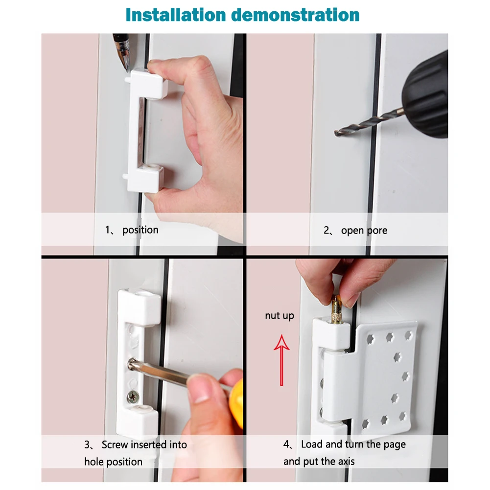 Casement Window Hinges Compatible with Inward for outward Opening Doors Featuring Pre Drilled Holes and Secure Mounting
