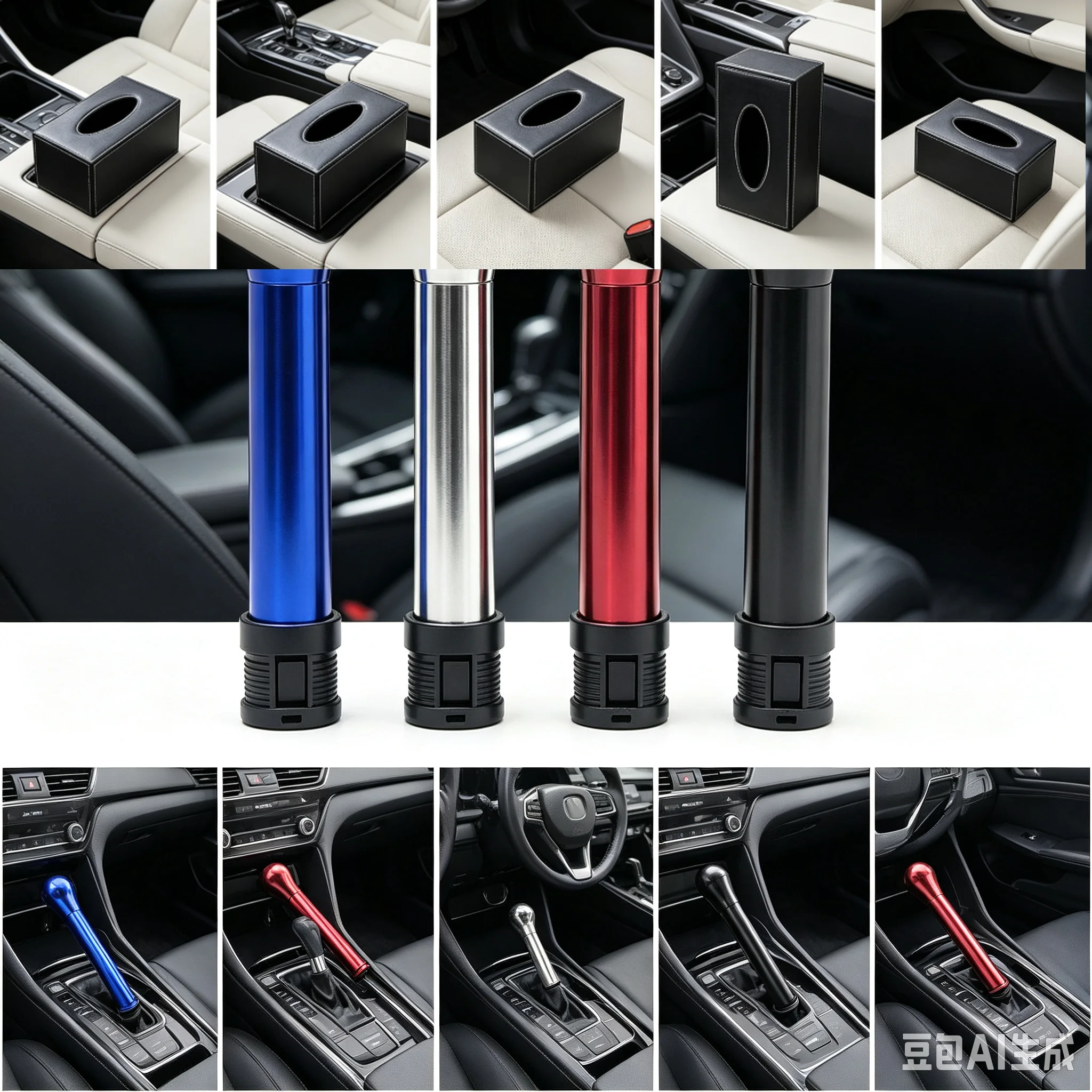 Universal 4 Colors Car Aluminum Manual Transmission Gear Shift Knob Car Shift Lever Knobs AT MT Fit For Honda Toyota Nissan