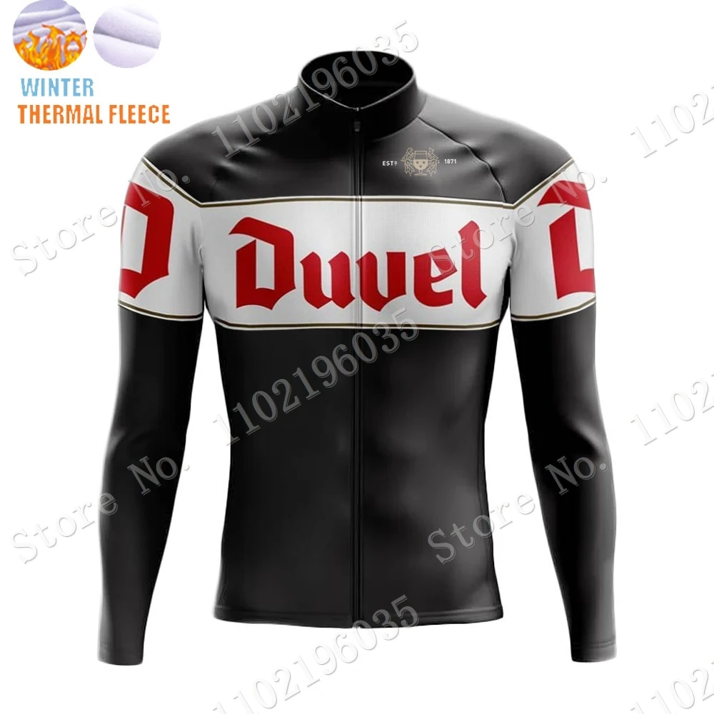 Maillot Duvel 2023 Winter Cycling Jersey Long Sleeve Mens Retro Beer Clothing Race Road Bike Shirts Bicycle Tops MTB Uniform