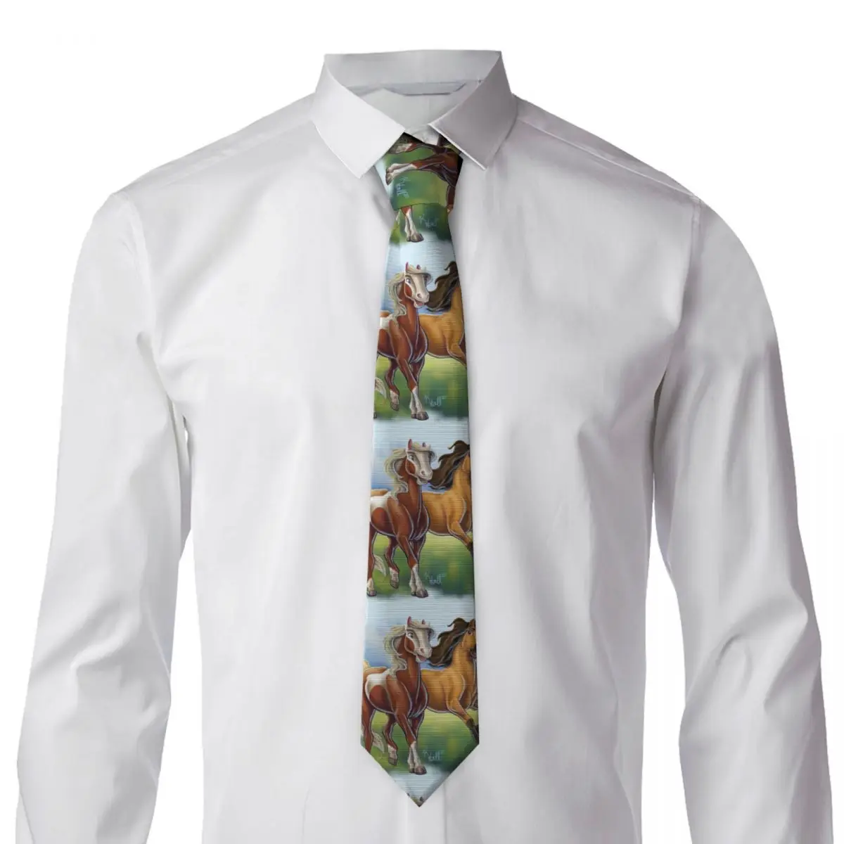 Spirit And Rain Necktie for Men Silk Polyester 8 cm Neck Ties Party Business Tie Casual Gravatas