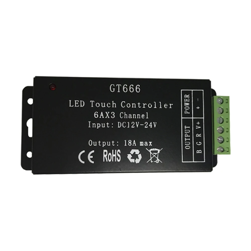 Rgb rgb وحدة تحكم بإضاءة ليد بشاشة تعمل باللمس ، 12-24 فولت ، 6ax3channel ، لـ ، rgb