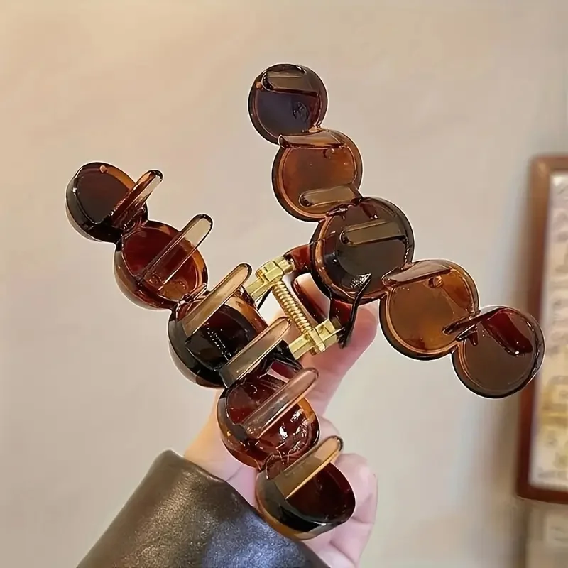 빈티지 스타일 대형 인조 진주 헤어 클립 여성용 샤크 클립 포니테일 및 하이 번에 적합 레트로 시크 헤어 액세서리