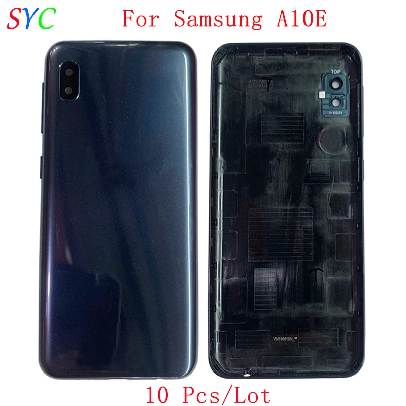 

10Pcs/Lot Rear Door Battery Cover Housing Case For Samsung A10E A102 Back Cover with Camera Lens Logo Repair Parts