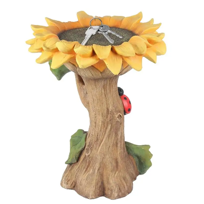 

Sunflower Bird Feeder Sunflower Shape Bird Feeding Tray Garden Decoration Art Ornaments For Patio Decoration Wildlife Attraction