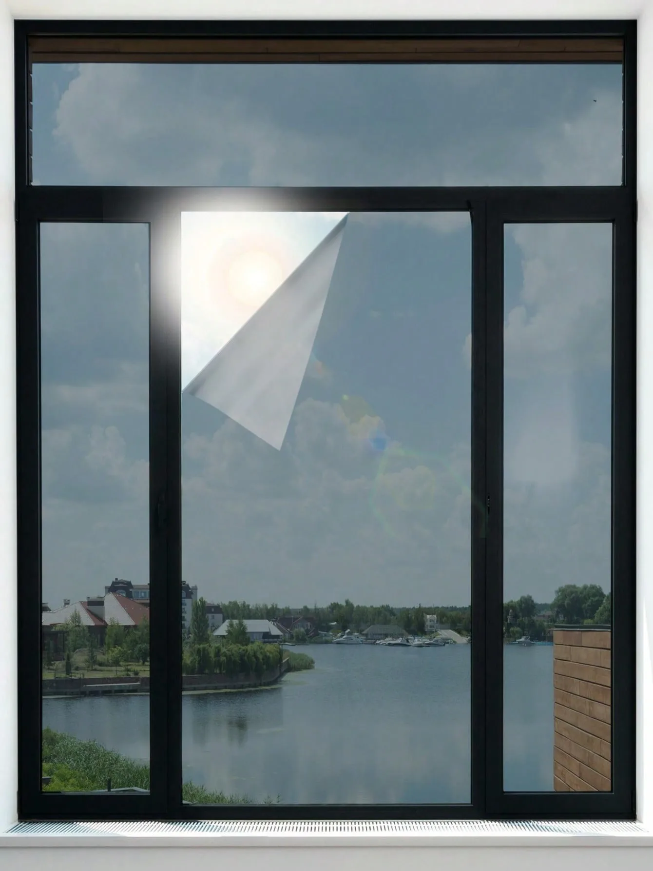 One Way Mirror Window Film Blackout Privacy Heat Insulation Anti UV for Patio Door Home Office Glass Sunscreen
