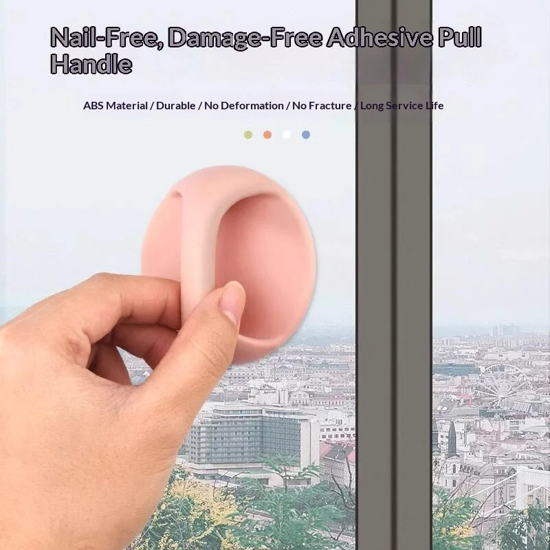 Self‑Adhesive Punch‑Free Cabinet Drawer Handle Multifunctional No Drill Pull Handle for Door Window Wardrobe Kitchen Bathroom