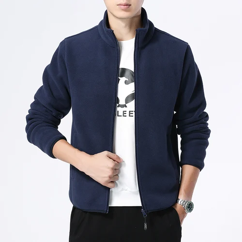 Chaqueta de lana para hombre, abrigo cálido con cuello alto y letras bordadas, talla grande, para exteriores, invierno, novedad de 2024