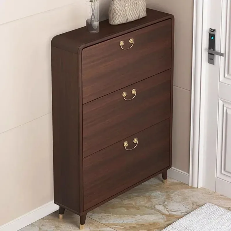 /Creative Chinese Shoe Cabinet Fashion Interior Big Size Wooden Beauty Shoe Shelf Narrow Vertical Archivadores Room Decorations