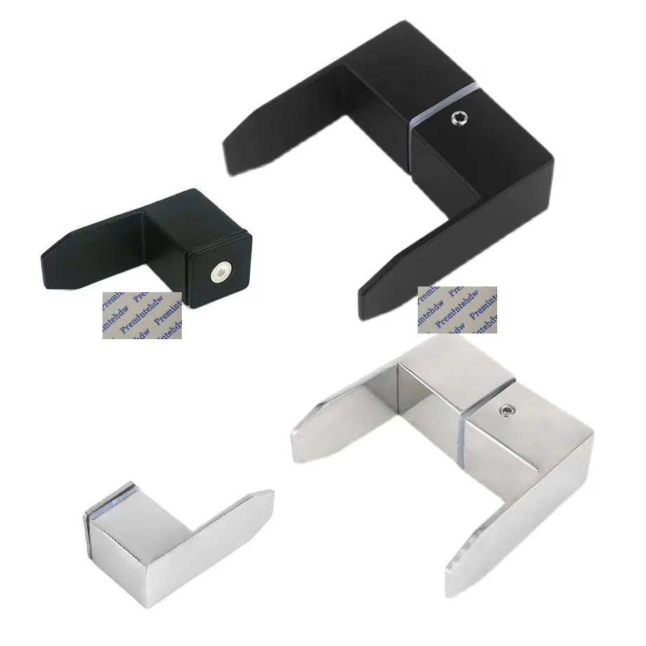 

1Pc SUS304 L-shaped Shower Glass Door Handle Pull Cubicle Door Shiny Matte Black