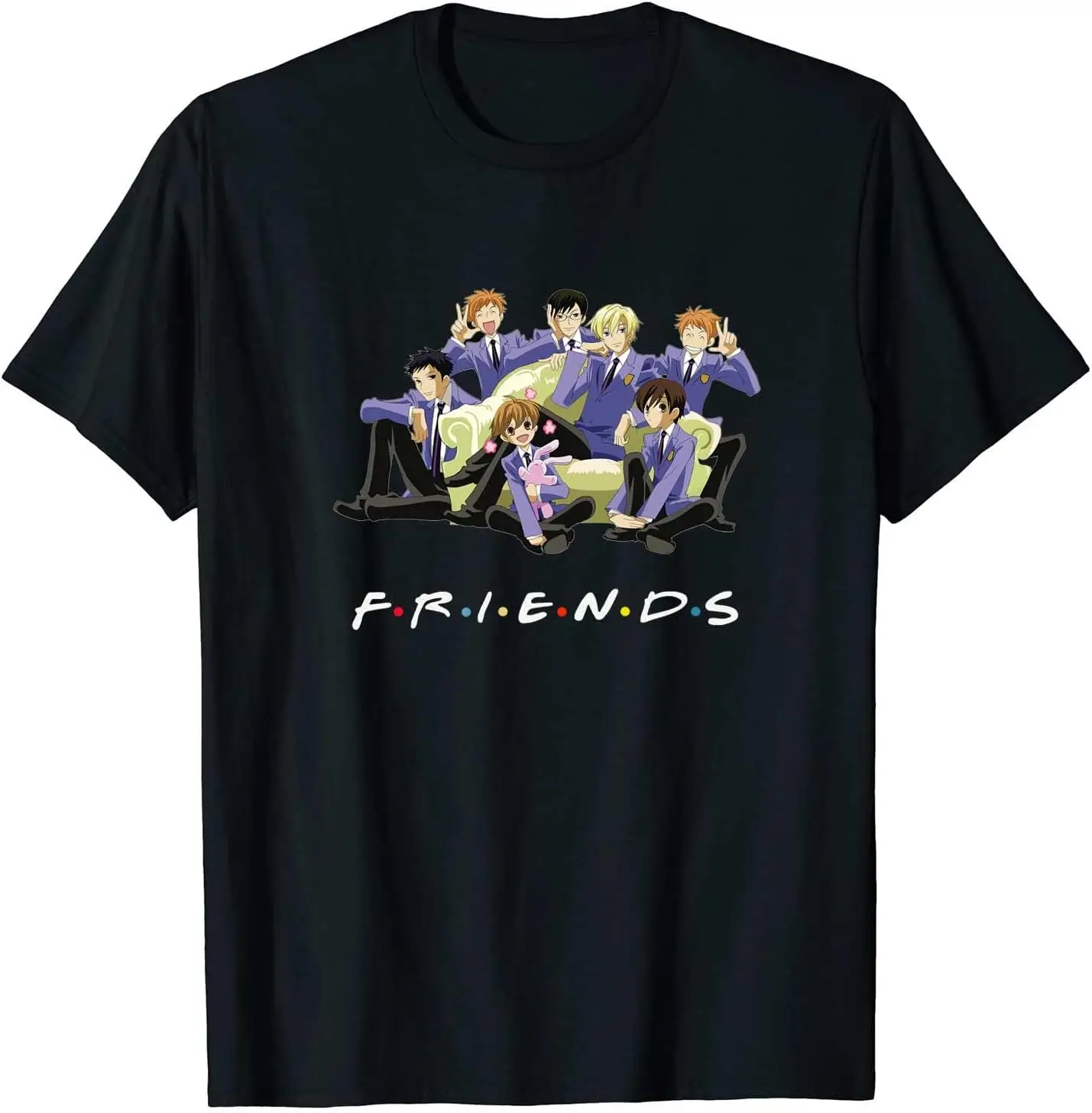 Gwdqone Ouran Host Club Manga Amantes Camisa de algodón