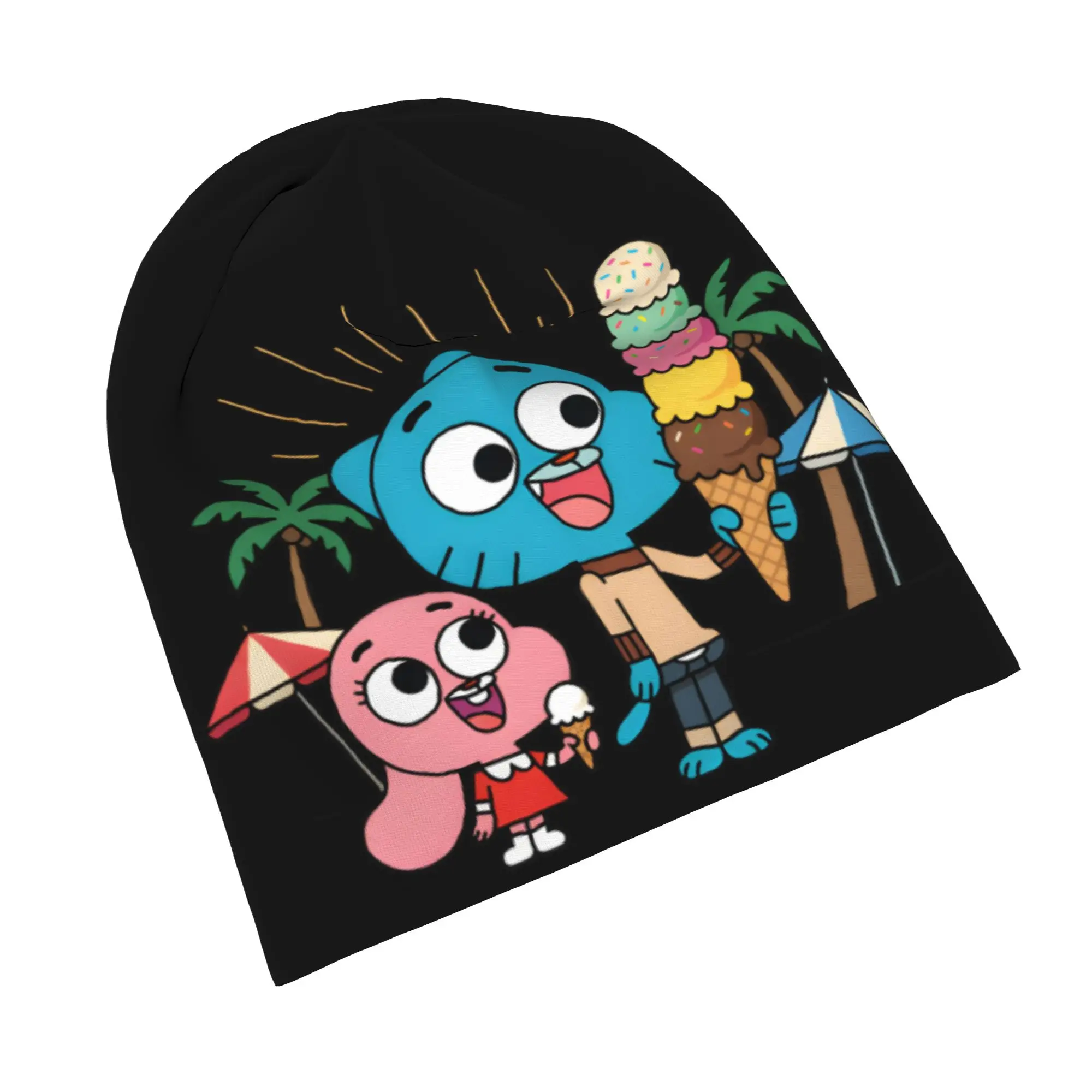 Gumballs Anais Ice Cream  Bonnet Hat Casual Street Amazings Gumballs Skullies Beanies Hat Unisex Spring Thermal Elastic Caps