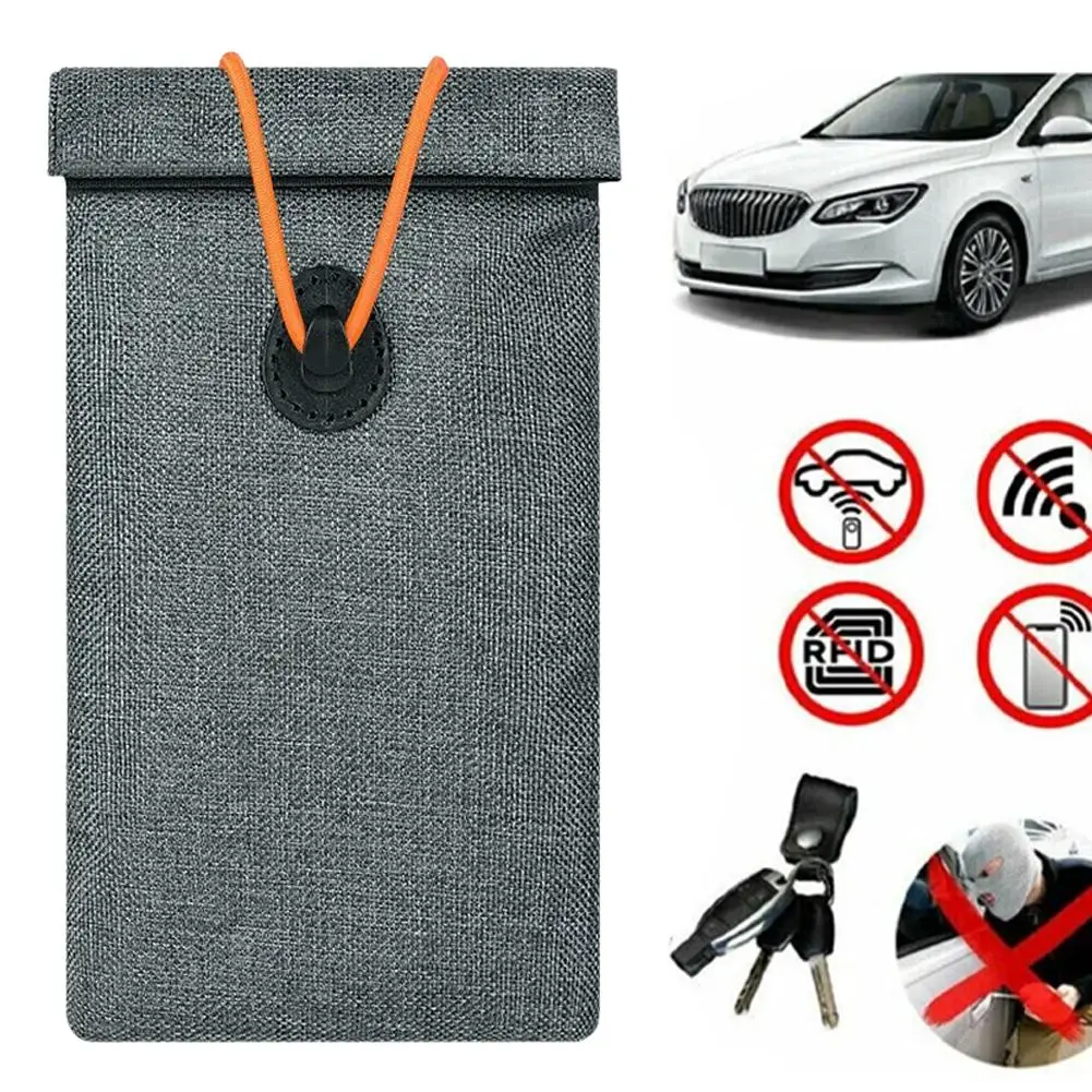 Cartera Faraday con Bloqueo RFID para Llaves de Auto y Celulares, Protección GPS y Bolsa de Privacidad Antirrobo