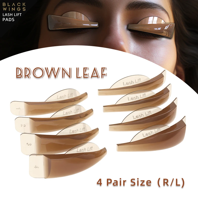 4pairsBlackwings  Silicone Eyelash Perming Pad Lashes Rods Shield Lifting 3D Eyelash Curler Accessories Applicator Tools