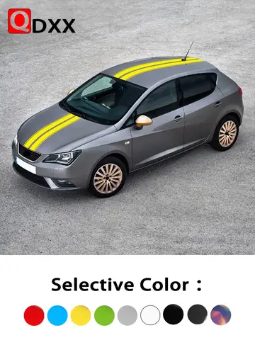 Sport Stripes Car Hood Roof Tail Sticker For Seat Ibiza FR TGI ST Cupra Auto Accessories Body Decor Vinyl Decal Racing Styling