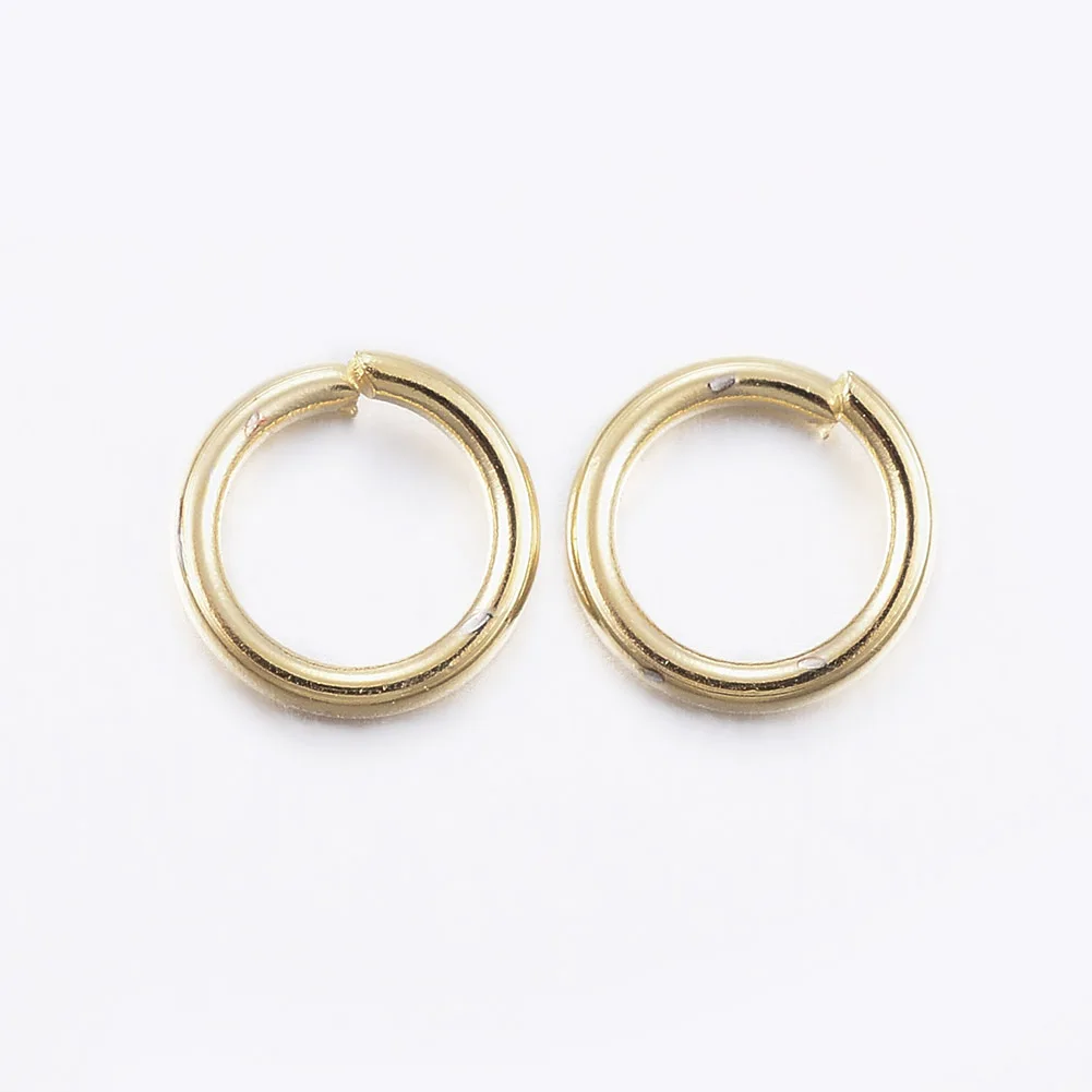 500g 304 Stainless Steel Open Jump Rings Real 24K Gold Plated 18 Gauge