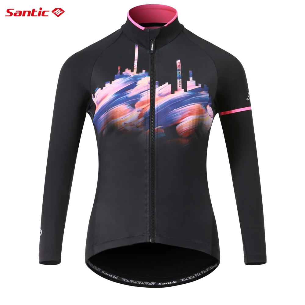 Santic Cycling Jacket Women\'s Spring Autumn Windproof Outdoor Bicycle Clothing Professional Long Sleeve MTB Road Cycling Jerseys