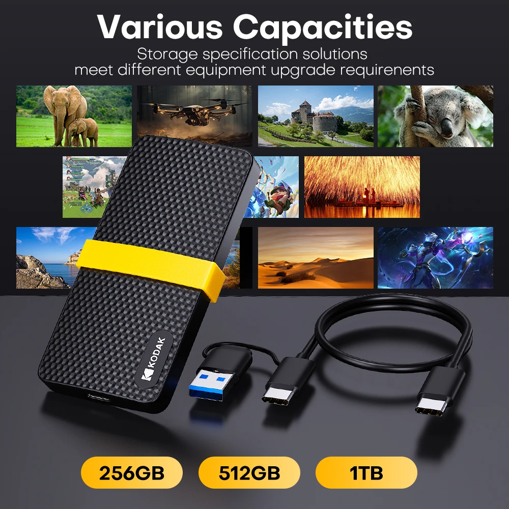 KODAK Original X200 External SSD Hard Drive HD Externo USB3.1