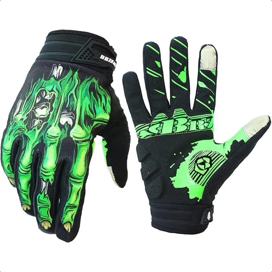 Sarung Tangan Bersepeda Skeleton Sarung Tangan Sepeda Motor Sarung Tangan Sepeda MTB Kendaraan OffRoad Penyerap Guncangan Desain Layar Sentuh Anti Selip untuk