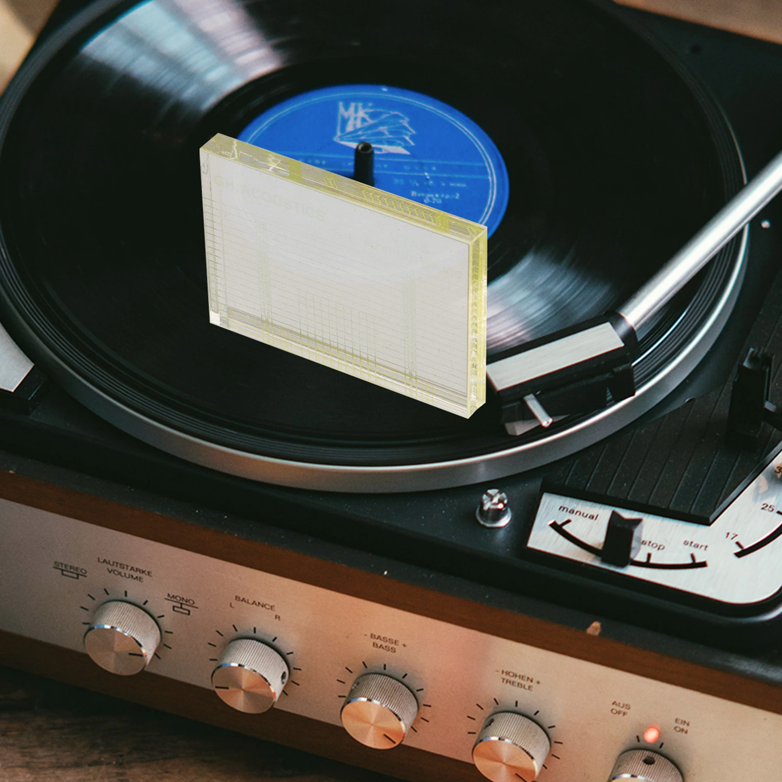 

Vinyl Record Player Ruler Adjustment Tool Turntable Music Accessory Gauge Scale Acrylic Material Long Lasting Easy to Use