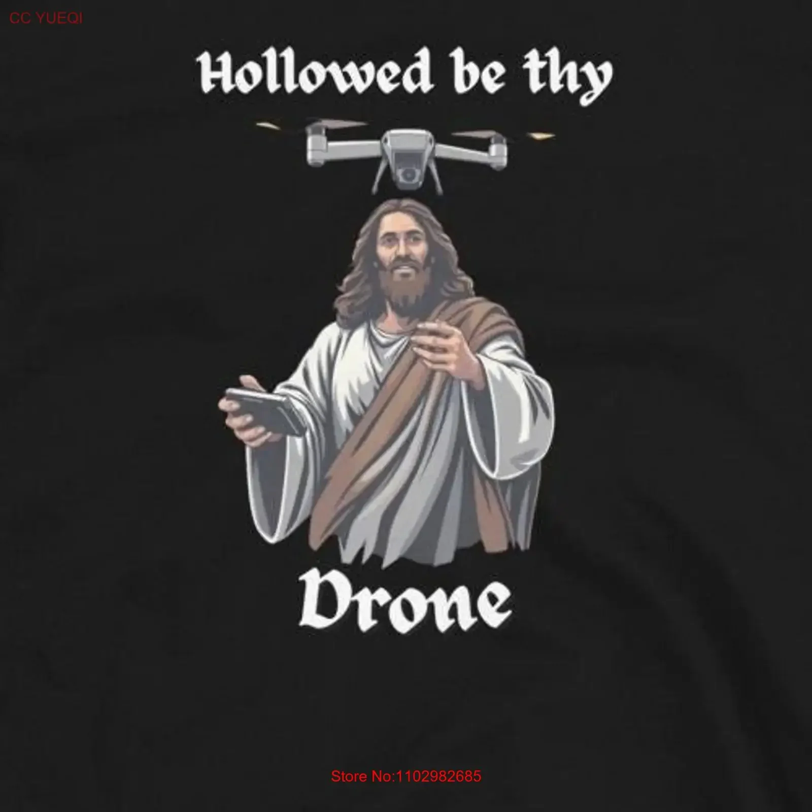 Oco ser eles drone jesus t camisa religiosa espiritual cristão vestuário fe única vintage lavado versátil streetwear