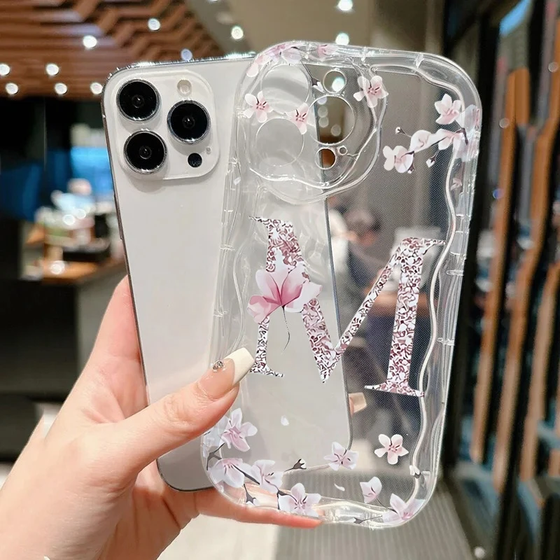 꽃무늬 M 디자인 휴대폰 케이스 삼성 갤럭시 S25 FE S24 S23 S22 S21 울트라 플러스 A16 A26 A25 A24 A36 A56 A55 A54 TPU 커버