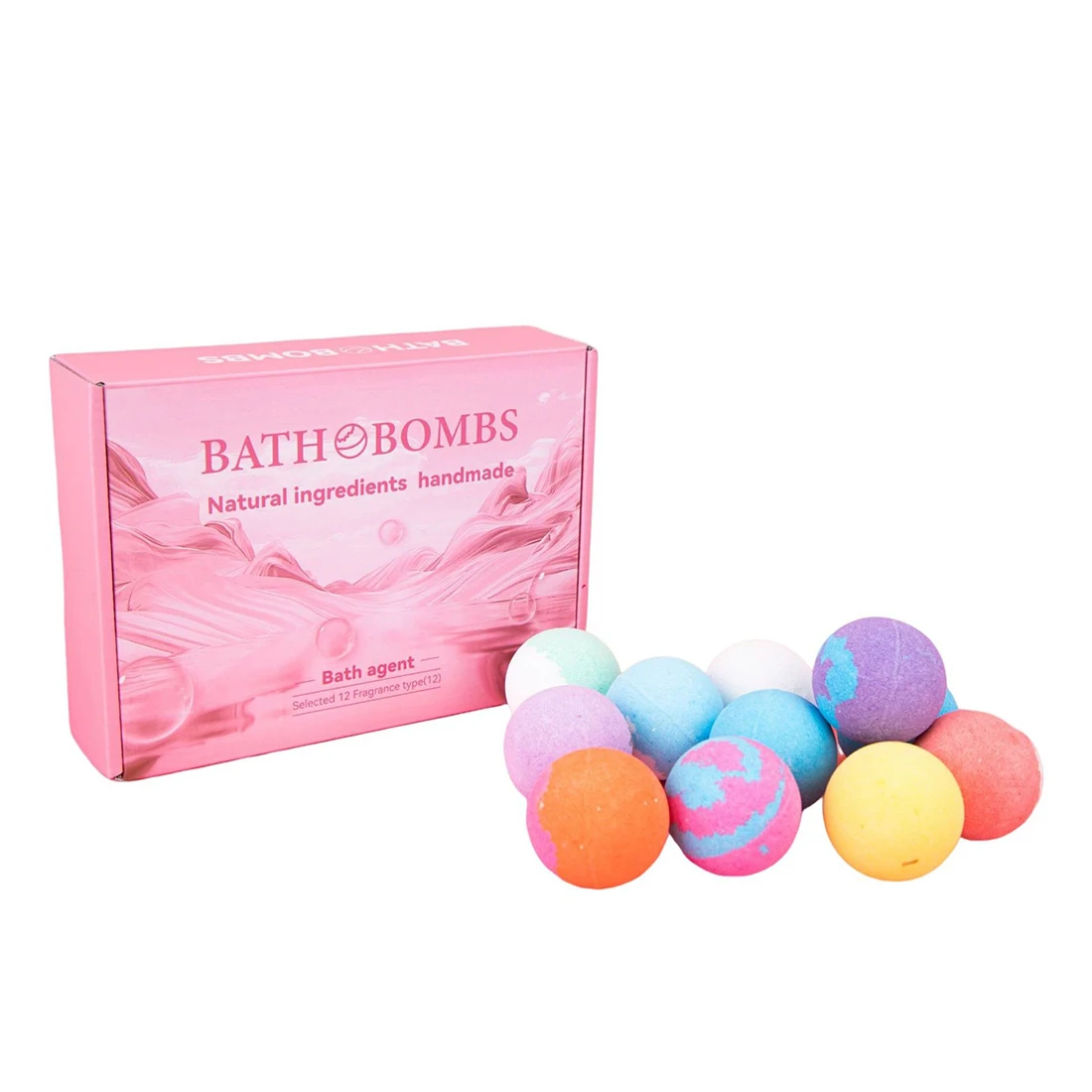 Bombas de baño 12 unids/caja ingredientes orgánicos y naturales Spa relajación cuerpo regalo de cumpleaños para el hogar