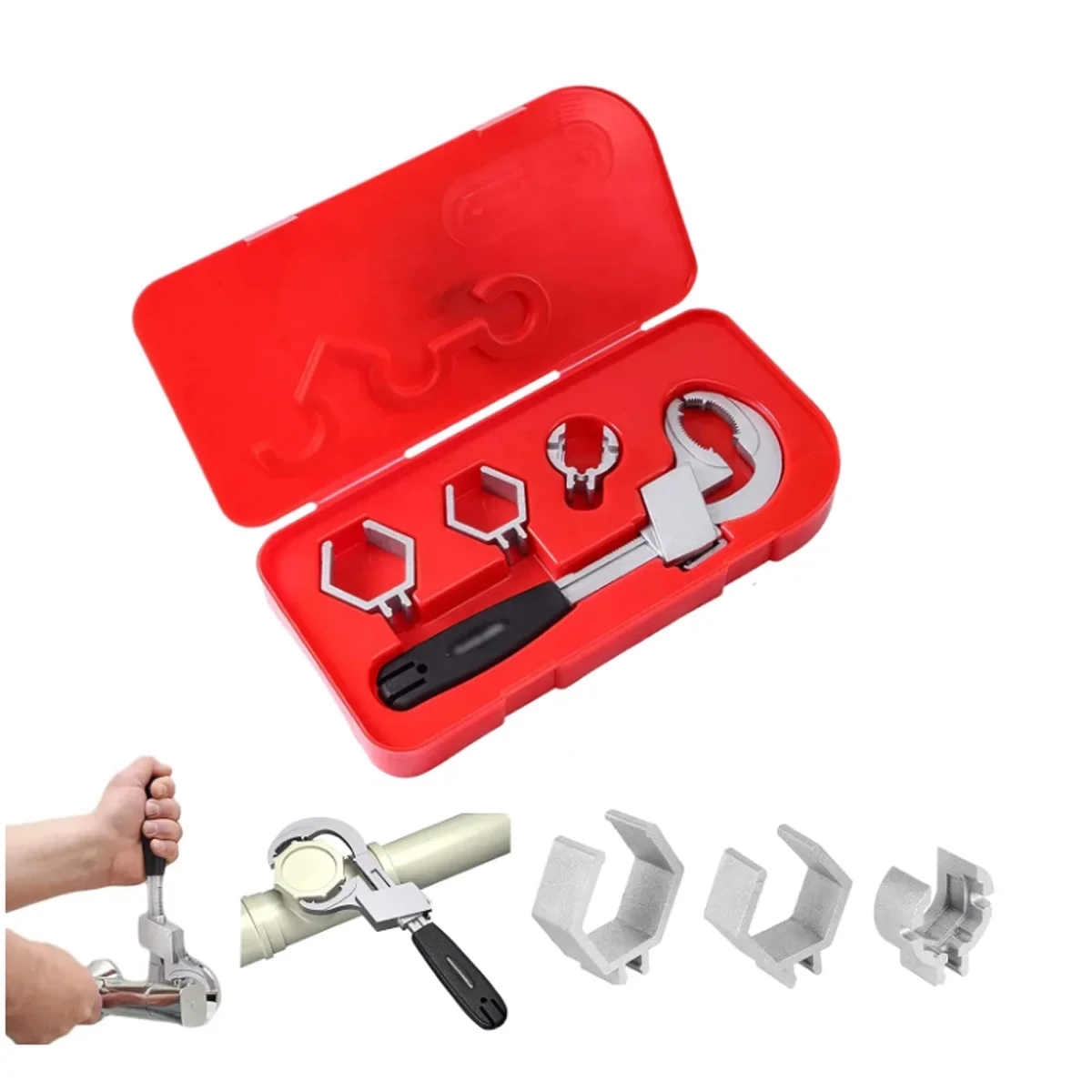 Adjustable Wrench Universal Double Ended Wrench Aluminium Alloy Open End Spanner Bathroom Plumbing Faucet And Sink Repair Tool