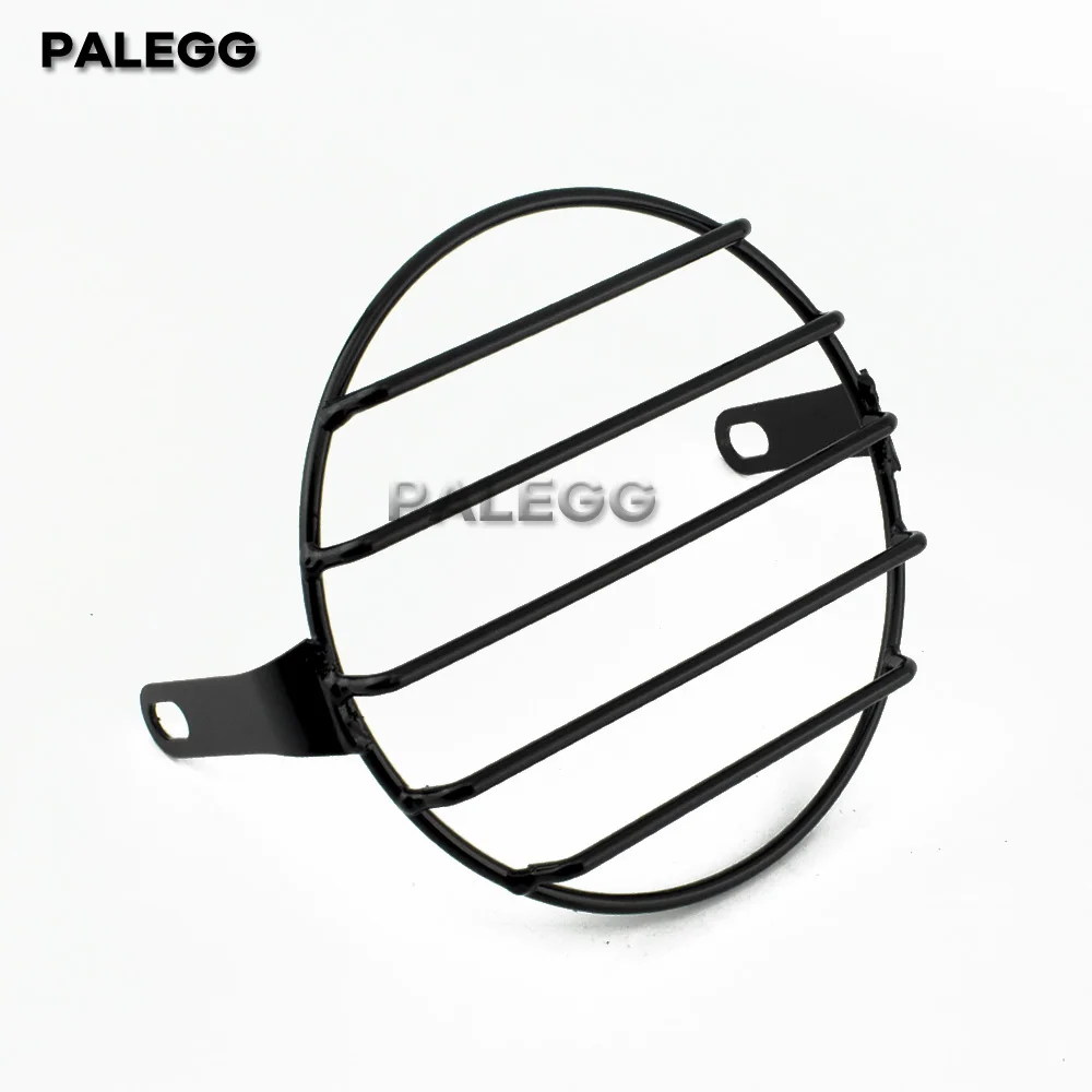 6.5 "دراجة نارية العلوي شبكة شواء الحرس الجبهة مصباح شبكة غطاء مصبغة حامي ل مقهى المتسابق كروزر غطاء المصباح