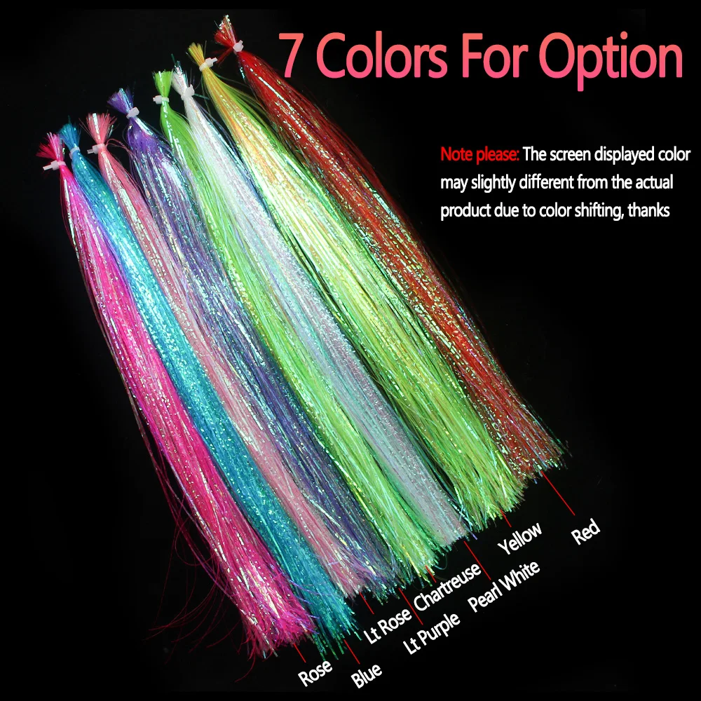 2/4 Packungen 1mm Laterale Skalenstränge Fliegenbindematerial Gewelltes Flashabou Tinsel Streamer Minnow Köderfisch Angelköder – Detail 4