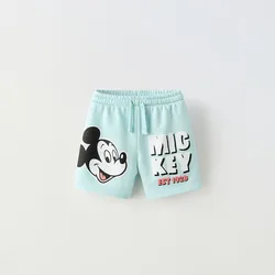 Trendy Shorts For 1-7Age Child Casual Sports Clothing Summer New Style Cute Thin Pants Toddler Boys Mickey Mouse Print Shorts