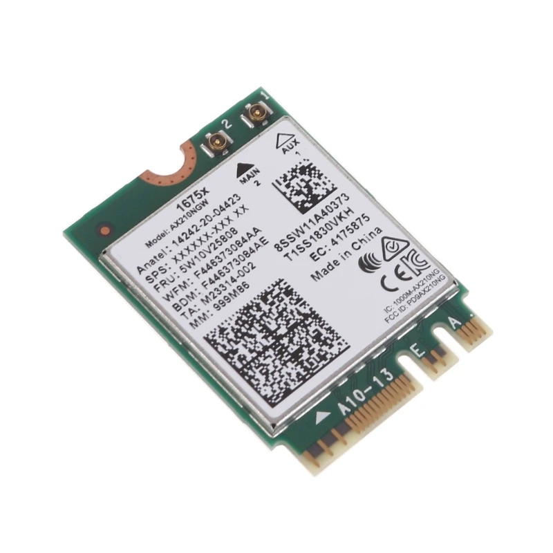 Placa sem fio 1675x M.2 NGFF WiFi 6E 2.4G/5/6G 802.11ax