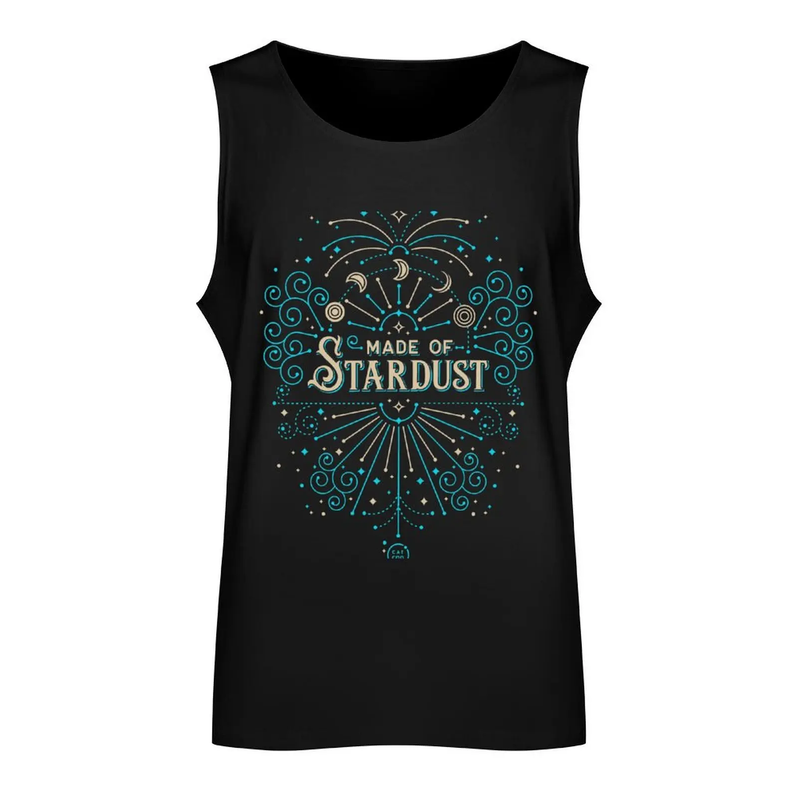 Made of Stardust – Blue & Black Palette Tank Top Vest male t shirts sports t-shirts for men Men's tops