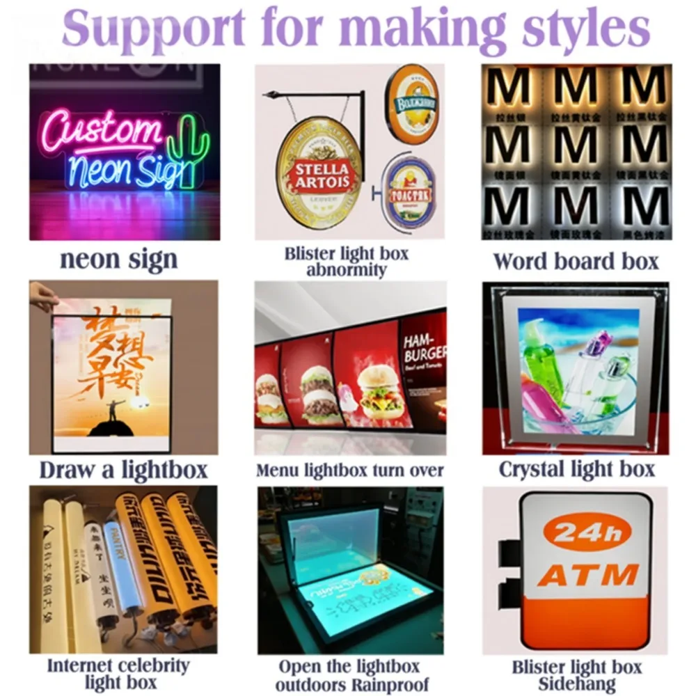 Custom Slim Light Box Backlit Restaurants Menu Advertising Poster LED Light Box Business for Indoor Restaurant