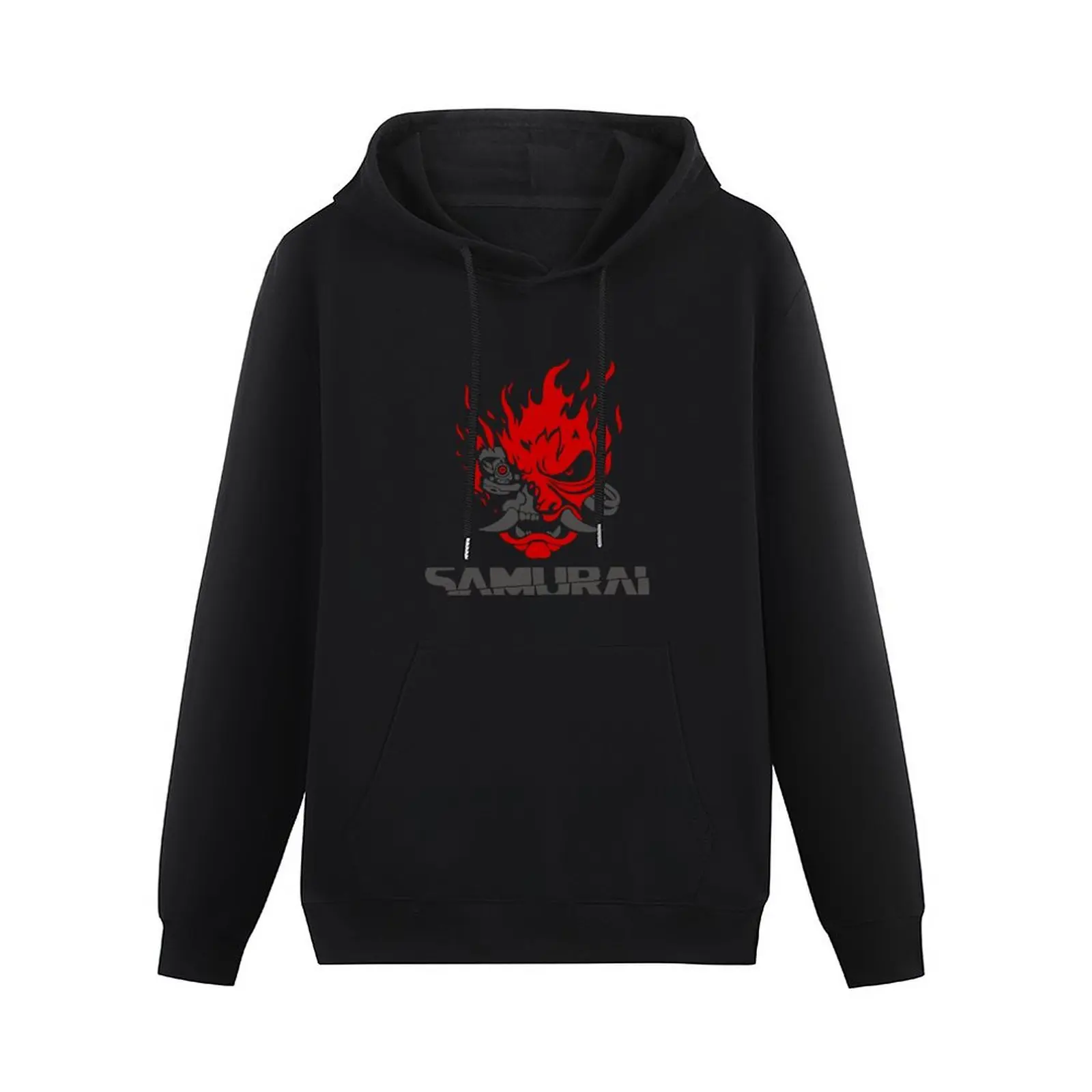 Samurai Logo - White background/Improved Pullover Hoodie men's clothing mens clothes tracksuit